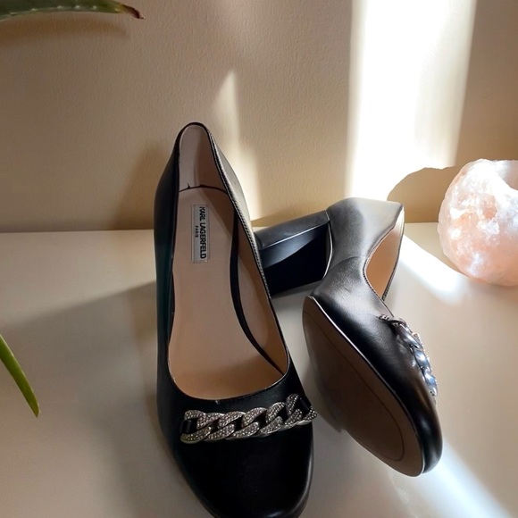 Karl Lagerfeld Paris Leather Pumps - Picture 1 of 5